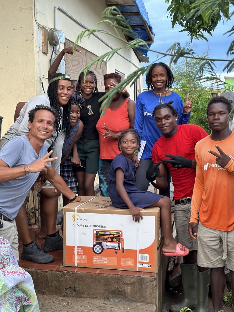 Jeremie Tronet supporting Union Island families with generator relief after Hurricane Beryl